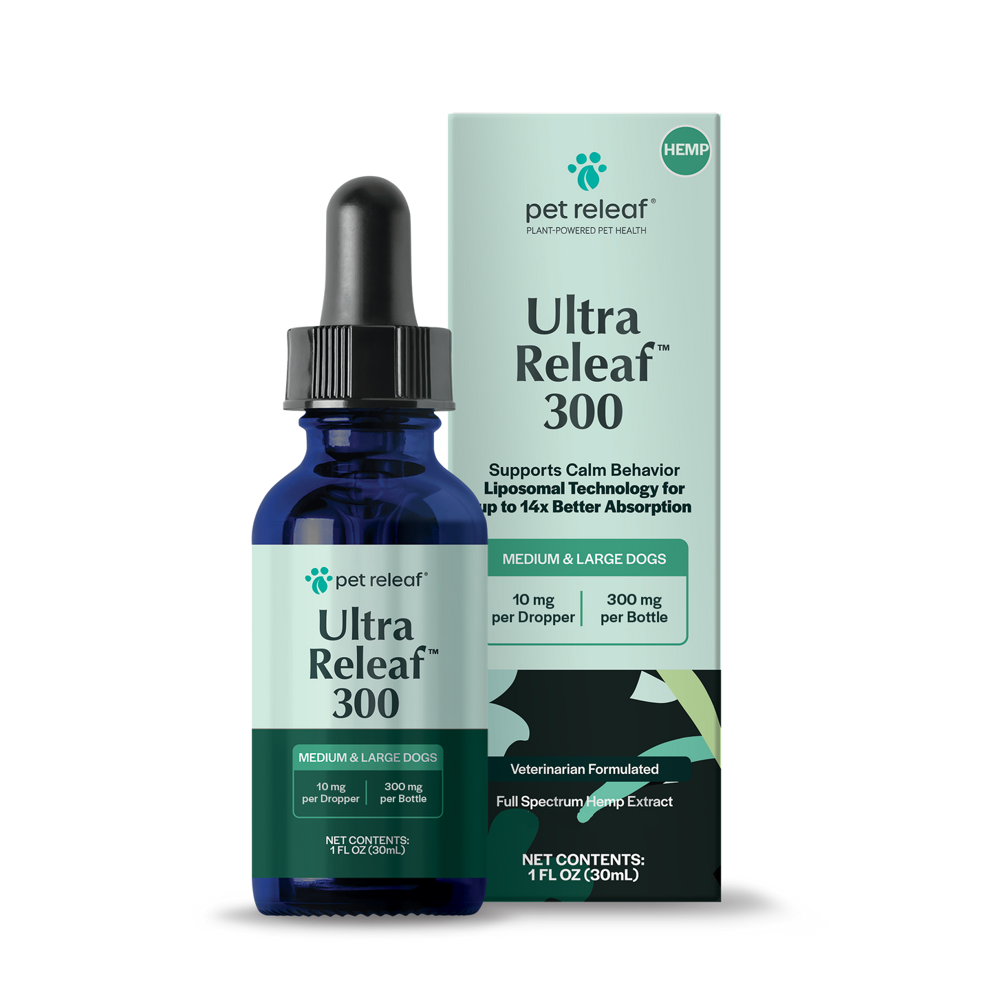 Ultra Releaf Hemp Oil 300 For Medium/Large Dogs